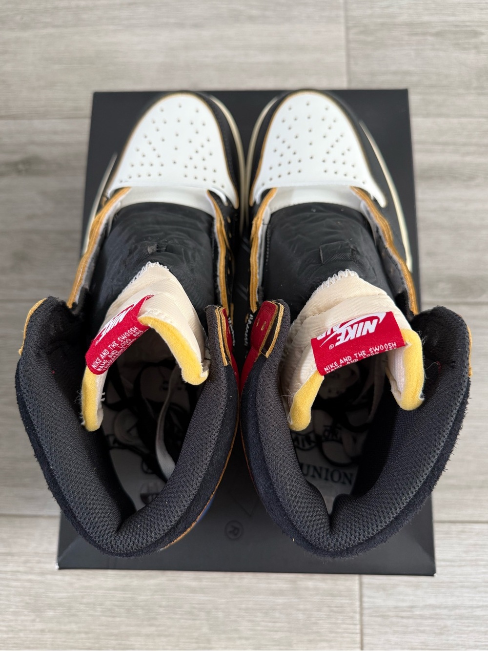 Fragment Union LA Air Jordan 1 Retro High Varsity Red IO7847-002 Black Royal 12 - Picture 7 of 12